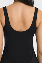 Load image into Gallery viewer, Square Neck Sports Tank Dress with Full Coverage Bottoms