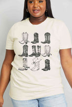 Load image into Gallery viewer, Simply Love Simply Love Full Size Cowboy Boots Graphic Cotton Tee