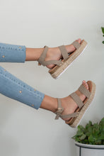 Load image into Gallery viewer, WeeBoo On the Doorstep Espadrille Platform Sandals in Taupe
