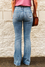 Load image into Gallery viewer, High-Rise Waist Distressed Flare Jeans