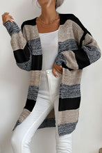 Load image into Gallery viewer, Striped Long Sleeve Duster Cardigan
