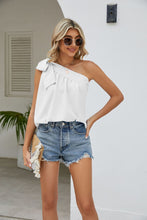 Load image into Gallery viewer, Tied One-Shoulder Sleeveless Top