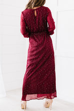 Load image into Gallery viewer, Rhinestone Surplice Split Maxi Dress