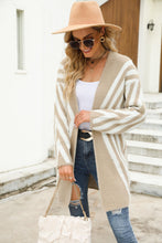 Load image into Gallery viewer, Two-Tone Open Front Fuzzy Longline Cardigan
