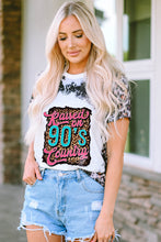 Load image into Gallery viewer, RAISED ON 90&#39;S COUNTRY Graphic Leopard Tee