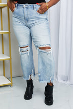 Load image into Gallery viewer, RISEN Full Size Distressed Fringe Hem Cropped Jeans