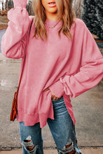 Load image into Gallery viewer, Dropped Shoulder Round Neck Long Sleeve Blouse
