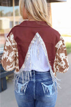 Load image into Gallery viewer, Fringe Detail Button Down Jacket