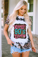 Load image into Gallery viewer, RAISED ON 90&#39;S COUNTRY Graphic Leopard Tee