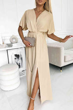 Load image into Gallery viewer, Surplice Neck Slit Maxi Dress