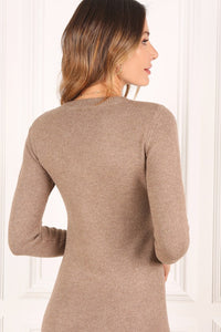 Mia V neck sweater maxi dress