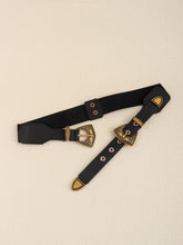 Load image into Gallery viewer, Double Buckle PU Leather Belt