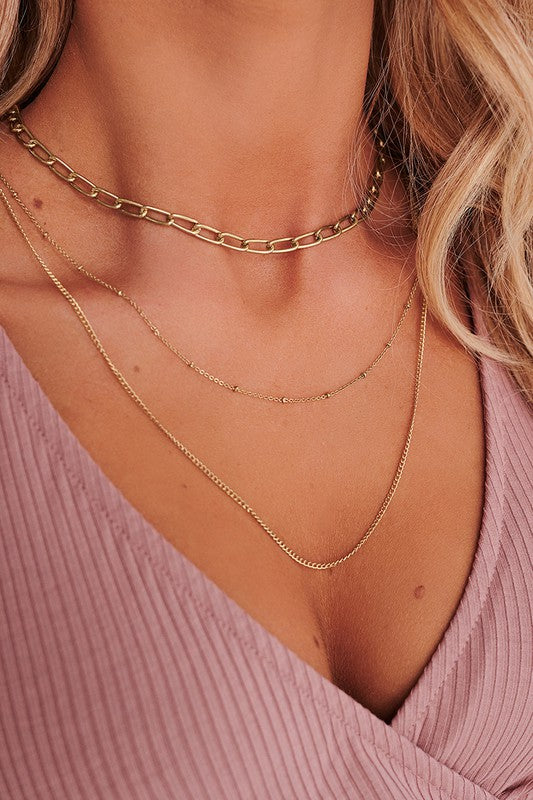 Leah Gold Layered Necklace