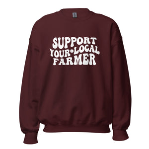 Retro Support Farmers Unisex Sweatshirt