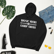 Load image into Gallery viewer, Ropin Necks and Cashin Checks Unisex fleece hoodie