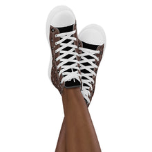 Load image into Gallery viewer, Diamond Black high top canvas shoes