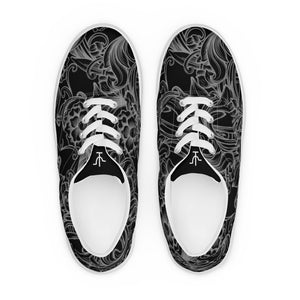 TCB Black Tooled lace up shoes
