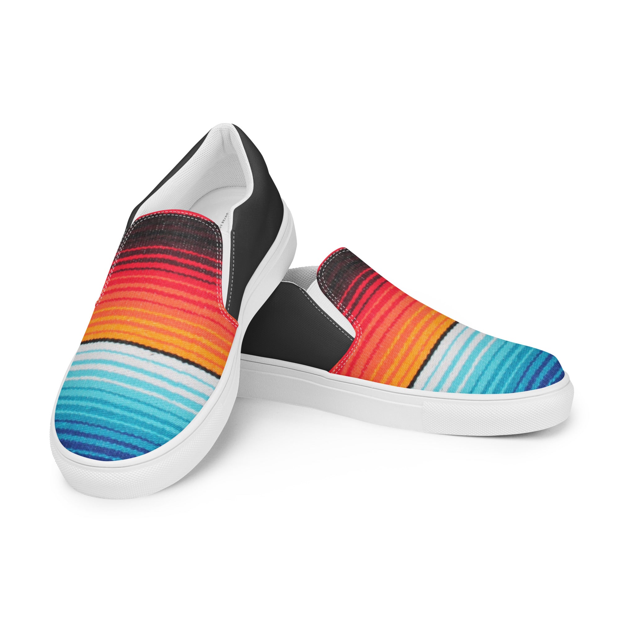 Serape slip store on sneakers